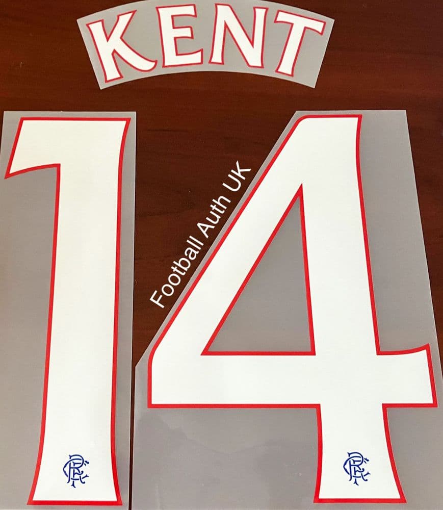 2022-23 Rangers UCL Home Shirt KENT 14 Official Player Issue Size Name ...