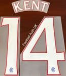 2022-23 Rangers UCL Home Shirt KENT#14 Official Player Issue Size Name Number Set