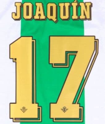 2022-23 Real Betis**Special Edition**Fourth Shirt JOAQUIN#17 Official Player Issue Name Number Set
