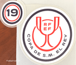 2022-23 Real Madrid**Copa Del Rey Winners#19**Official Player Issue Size Football Badge Patch Set