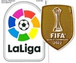 2022-23 Real Madrid**World Club Champions & LFP La Liga**Official Player Issue Size Badge Patch Set