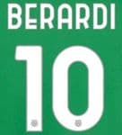2022-23 Sassuolo BERARDI#10 Home/Third Shirt Official Player Issue Size Name Number Set