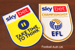 2022-23 Sky Bet EFL Championship Official Player Issue Size Football Soccer Badge Patch Set