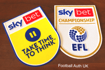 2022-23 Sky Bet EFL Championship Official Player Issue Size Football Soccer Badge Patch Set