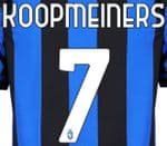 2022-24 Atalanta Home Shirt KOOPMEINERS#7 Official Player Issue Size Name Number Set
