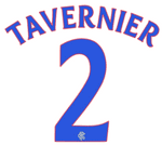 2022-24 Rangers UCL & EUROPA Away Shirt TAVERNIER#2 Official Player Issue Size Name Number Set