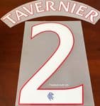 2022-24 Rangers UCL & EUROPA Home Shirt TAVERNIER#2 Official Player Issue Size Name Number Set