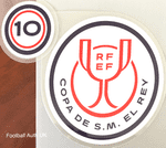 2022-25 Atletico Madrid**Copa Del Rey Winners#10**Official Player Issue Size Badge Patch Set