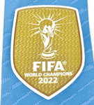 2022 Argentina**WORLD CUP CHAMPIONS**Official Player Issue Size Football Soccer Badge Patch.