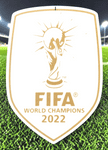 2022 Argentina**WORLD CUP CHAMPIONS**Official Player Issue Size Football Soccer Badge Patch