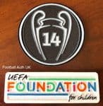 2022 Real Madrid UCL BOH#14 Champions Official Player Issue Size Football Soccer Badge Patch Set