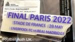 2022 Real Madrid UCL FINAL PARIS Official Player Issue Size Match Transfer Details Football Logo