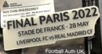 2022 Real Madrid UCL FINAL PARIS Official Player Size Match Transfer Details Football Soccer Logo