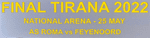 2022 Roma CONFERENCE LEAGUE FINAL TIRANA Match Day Transfer Details Football Logo