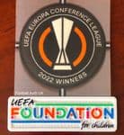 2022 Roma Europa Conference League Champions Official Player Issue Size Football Badge Patch Set