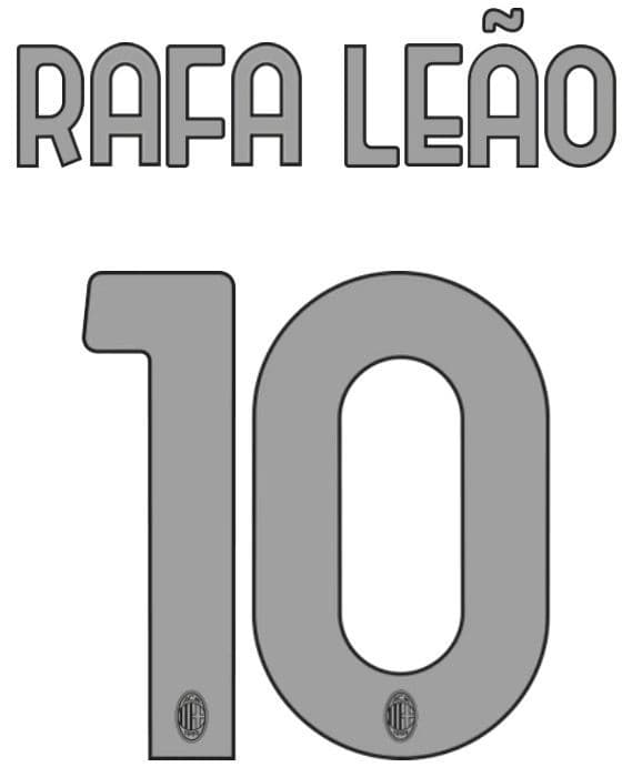 Flocage officiel - AC Milan, Rafael Leão, 2023/2024, Away, Gris – Footpress