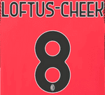 2023-24 AC Milan Home Shirt LOFTUS-CHEEK#8 Official Stilscreen Name Number Set