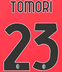 2023-24 AC Milan Home Shirt TOMORI#23 Official Stilscreen Name Number Set