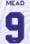 2023-24 Arsenal**Club Cup Style**Away Shirt MEAD#9 Official Player Issue Size Name Number Set