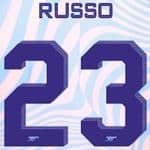 2023-24 Arsenal**Club Cup Style**Away Shirt RUSSO#23 Official Player Issue Size Name Number Set