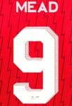 2023-24 Arsenal**Club Cup Style**Home Shirt MEAD#9 Official Player Issue Size Name Number Set