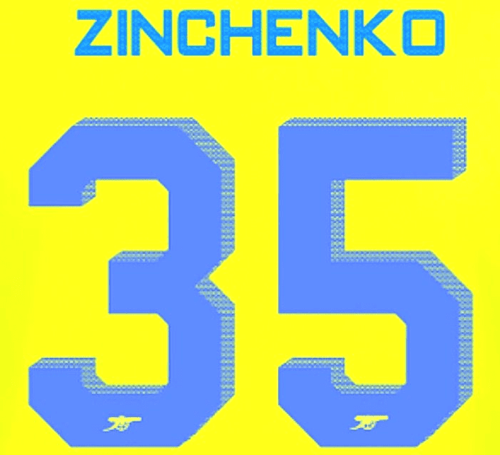 202324 Arsenal UCL & FA CUP Away Shirt ZINCHENKO 35 Official Player