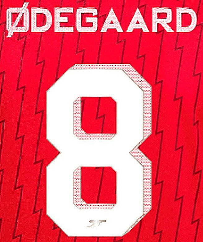 2023-24 Arsenal UCL & FA CUP Home Shirt ODEGAARD 8 Official Player