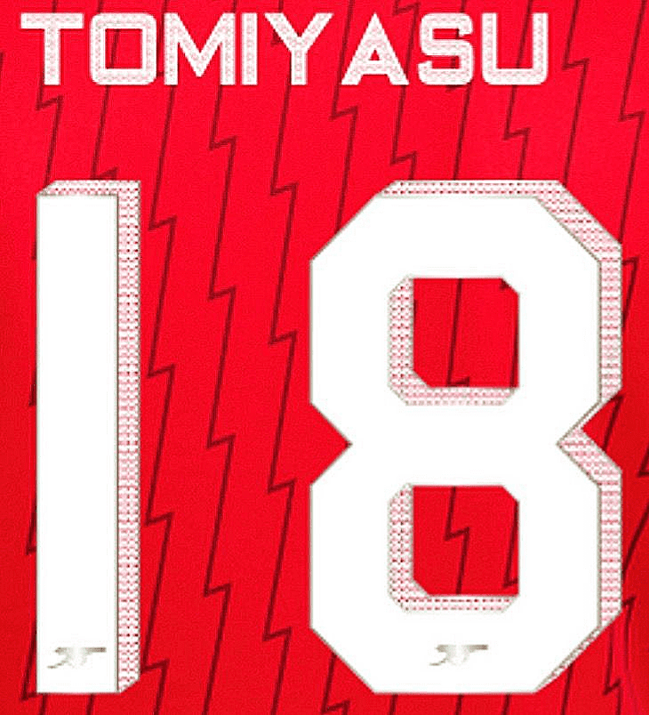 2023-24 Arsenal UCL & FA CUP Home Shirt TOMIYASU 18 Official