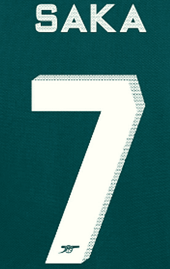 2023-24 Arsenal UCL & FA CUP Third Shirt SAKA 7 Official