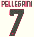 2023-24 AS Roma Away Shirt PELLEGRINI#7 Official Player Issue Size Name Number Set