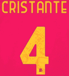 2023-24 AS Roma CRISTANTE#4 Home/Third Shirt Official Player Issue Size Name Number Set