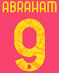 2023-24 AS Roma Home/Third Shirt ABRAHAM#9 Official Player Issue Size Name Number Set