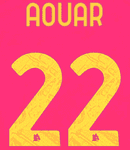 2023-24 AS Roma Home/Third Shirt AOUAR#22 Official Player Issue Size Name Number Set
