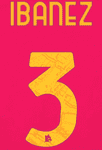 2023-24 AS Roma IBANEZ#3 Home/Third Shirt Official Player Issue Size Name Number Set