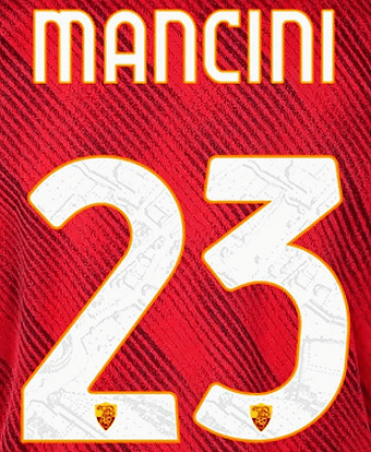 2023-24 AS Roma ORIGINS Fourth Shirt MANCINI#23 Official Player Issue Size Name Number Set