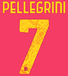 2023-24 AS Roma PELLEGRINI#7 Home/Third Shirt Official Player Issue Size Name Number Set
