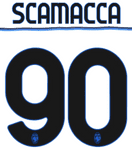 2023-24 Atalanta Away Shirt SCAMACCA#90 Official Player Issue Size Name Number Set