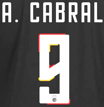 2023-24 Benfica UCL Away Shirt A.CABRAL#9 Official Player Issue Size Name Number Set