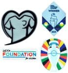 2023-24 Euro 2024 Qualifiers FRANCE 2021 NATIONS LEAGUE WINNER Official Player Issue Badge Patch Set