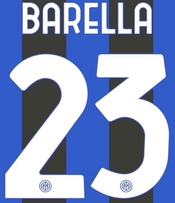 2023-24 Inter Milan Home Shirt BARELLA#23 Official Player Issue Size Name Number Set