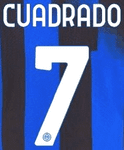 2023-24 Inter Milan Home Shirt CUADRADO#7 Official Player Issue Size Name Number Set
