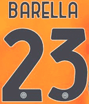 2023-24 Inter Milan Third Shirt BARELLA#23 Official Player Issue Size Name Number Set
