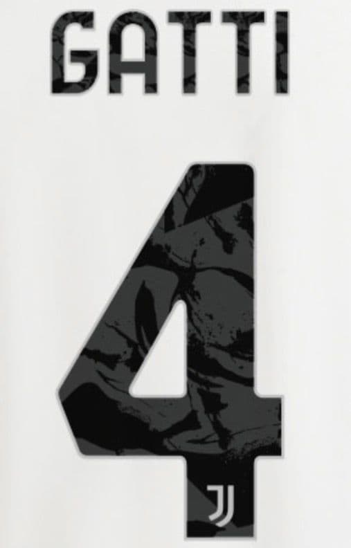 2023-24 Juventus Away Shirt GATTI 4 Official Player Issue Size