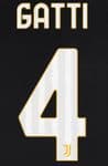 2023-24 Juventus GATTI#4 Home Shirt Official Player Issue Size Name Number Set