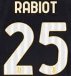 2023-24 Juventus RABIOT#25 Home Shirt Official Player Issue Size Name Number Set