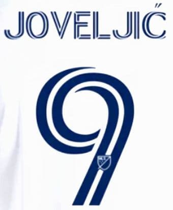 2023/24 LA(Los Angeles)Galaxy Home Shirt JOVELJIC#9 Official Player Issue Match Name Number Set