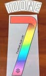 2023-24 Manchester United**Rainbow Laces 10**Home Shirt TOONE#7 Official Football Name Number Set