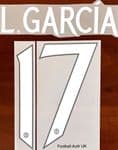 2023-24 Manchester United Women FA CUP Home Shirt L.GARCIA#17 Official Player Issue Name Number Set