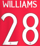 2023-24 Manchester United Women FA CUP Home Shirt WILLIAMS#28 Official Player Issue Name Number Set