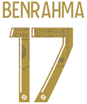2023-24 Olympique Lyonnais**Lyon**BENRAHMA#17 Home Shirt Official Player Issue Name Number Set